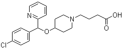 CAS # 1070505-53-1, 4-[(4-Chlorophenyl)-2-pyridinylmethoxy]-1-piperidinebutanoic acid