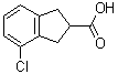 CAS # 1071727-67-7, 4-Chloro-2,3-dihydro-1H-indene-2-carboxylic acid, 4-Chloroindan-2-carboxylic acid