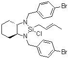 structure of CAS# 1072220-37-1, (3aS,7aS)-1,3-Bis[(4-bromophenyl)methyl]-2-(2E)-2-buten-1-yl-2-chlorooctahydro-1H-1,3,2-benzodiazasilole