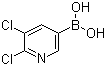 structure of CAS# 1072944-15-0, 2,3-二氯吡啶-5-硼酸