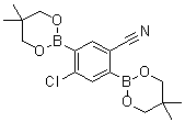 structure of CAS# 1072944-28-5, 4-氯-2,5-二(5,5-二甲基-1,3,2-二氧硼杂环己烷-2-基)苯甲腈