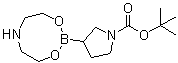 structure of CAS# 1072944-29-6, 3-(四氢-4H-1,3,6,2-二氧杂氮杂环硼辛烷-2-基)-1-吡咯烷羧酸叔丁酯