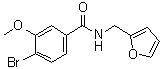 structure of CAS# 1072944-36-5, 4-Bromo-N-(2-furanylmethyl)-3-methoxybenzamide