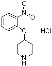 structure of CAS# 1072944-49-0, 4-(2-Nitrophenoxy)piperidine hydrochloride (1:1)