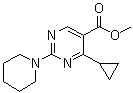 CAS 登录号：1072944-55-8, 4-环丙基-2-(1-哌啶基)-5-嘧啶羧酸甲酯