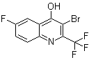 structure of CAS# 1072944-66-1, 3-溴-6-氟-2-(三氟甲基)-4-喹啉醇
