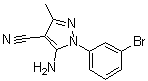 structure of CAS# 1072944-89-8, 5-Amino-1-(3-bromophenyl)-3-methyl-1H-pyrazole-4-carbonitrile