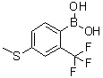 CAS 登录号：1072945-99-3, [4-(甲硫基)-2-(三氟甲基)苯基]硼酸