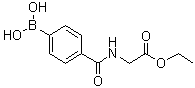 structure of CAS# 1072946-08-7, N-(4-硼酸基苯甲酰基)甘氨酸乙酯
