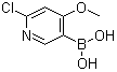 structure of CAS# 1072946-20-3, (6-氯-4-甲氧基-3-吡啶基)硼酸
