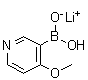 structure of CAS# 1072946-24-7, (4-甲氧基-3-吡啶基)硼酸单锂盐