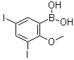 structure of CAS# 1072951-59-7, (3,5-二碘-2-甲氧基苯基)硼酸