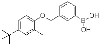 structure of CAS# 1072951-66-6, [3-[[4-(叔丁基)-2-甲基苯氧基]甲基]苯基]硼酸