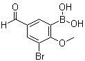 structure of CAS# 1072951-80-4, (3-溴-5-甲酰基-2-甲氧基苯基)硼酸