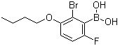 structure of CAS# 1072951-95-1, (2-溴-3-丁氧基-6-氟苯基)硼酸
