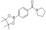 structure of CAS# 1073353-55-5, [4-[(1-Pyrrolidinyl)carbonyl]phenyl]boronic acid pinacol ester