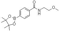 structure of CAS# 1073353-60-2, N-(2-甲氧基乙基)-4-(4,4,5,5-四甲基-1,3,2-二氧硼杂环戊烷-2-基)苯甲酰胺