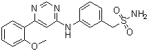 structure of CAS# 1073485-20-7, 3-[[6-(2-Methoxyphenyl)-4-pyrimidinyl]amino]benzenemethanesulfonamide