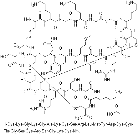 structure of CAS# 107452-89-1, 醋酸齐考诺肽