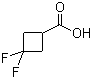 structure of CAS# 107496-54-8, 3,3-Difluorocyclobutanecarboxylic acid
