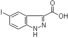 structure of CAS# 1077-97-0, 5-Iodoindazole-3-carboxylic acid