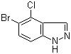 structure of CAS# 1082041-90-4, 5-Bromo-4-chloro-1H-indazole