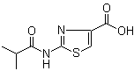 structure of CAS# 1082130-43-5, 2-[(2-甲基-1-氧代丙基)氨基]-4-噻唑羧酸
