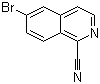 structure of CAS# 1082674-24-5, 6-Bromo-1-isoquinolinecarbonitrile