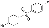 structure of CAS# 1082872-23-8, 4-溴-1-[(4-氟苯基)磺酰基]哌啶