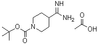 CAS # 1082950-23-9, 4-(Aminoiminomethyl)-1-piperidinecarboxylic acid 1,1-dimethylethyl ester acetate (1:1)
