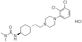 structure of CAS# 1083076-69-0, Cariprazine hydrochloride