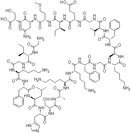 structure of CAS# 108433-95-0, Magainin II