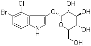 structure of CAS# 108789-36-2, 5-Bromo-4-chloro-3-indoxyl alpha-D-glucopyranoside