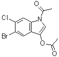 structure of CAS# 108847-96-7, 1-乙酰基-5-溴-6-氯-1H-吲哚-3-醇乙酸酯