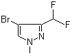 structure of CAS# 1089212-38-3, 4-溴-3-二氟甲基-1-甲基吡唑