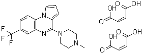 structure of CAS# 109028-10-6, 4-(4-Methyl-1-piperazinyl)-7-(trifluoromethyl)pyrrolo[1,2-a]quinoxaline (2Z)-2-butenedioate (1:2)