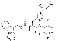 CAS # 109053-20-5, 1-[(1,1-Dimethylethoxy)carbonyl]-N-[(9H-fluoren-9-ylmethoxy)carbonyl]-L-histidine pentafluorophenyl ester