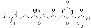 structure of CAS# 109292-46-8, L-Arginylglycyl-L-alpha-aspartyl-L-cysteine