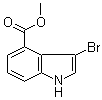 structure of CAS# 1093759-60-4, 3-溴-1H-吲哚-4-羧酸甲酯