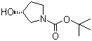 structure of CAS# 109431-87-0, (R)-(-)-N-Boc-3-pyrrolidinol