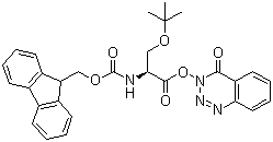 structure of CAS# 109434-27-7, Fmoc-O-tert-Butyl-L-serine 3,4-dihydro-4-oxo-1,2,3-benzotriazin-3-yl ester