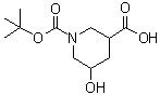 structure of CAS# 1095010-48-2, 1-(叔丁氧羰基)-5-羟基哌啶-3-羧酸
