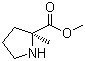 CAS # 109837-32-3, 2-Methyl-L-prolinate methyl ester, (S)-Methyl 2-methylpyrrolidine-2-carboxylate