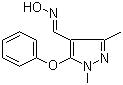 structure of CAS# 110035-28-4, Pyrazole-1,3-dimethyl-5-phenoxy-4-carboxaldehyde oxime
