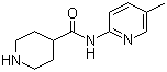 structure of CAS# 110105-97-0, N-(5-甲基吡啶-2-基)哌啶-4-甲酰胺