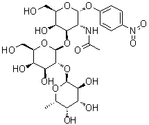 CAS # 1105508-81-3, 4-Nitrophenyl O-6-deoxy-alpha-L-galactopyranosyl-(1→2)-O-beta-D-galactopyranosyl-(1→3)-2-(acetylamino)-2-deoxy-alpha-D-galactopyranoside