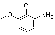structure of CAS# 1105675-66-8, 4-Chloro-5-methoxy-3-pyridinamine