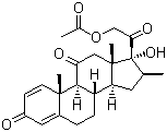 CAS # 1106-03-2, 16-Meprednisone acetate, 17,21-Dihydroxy-16beta-methylpregna-1,4-diene-3,11,20-trione 21-acetate