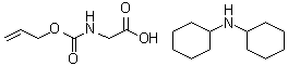structure of CAS# 110637-40-6, N-[(2-丙烯基氧基)羰基]甘氨酸(二环己基铵)盐