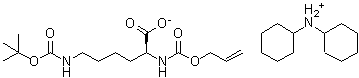 structure of CAS# 110637-53-1, N2-烯丙氧羰基-N6-(叔丁氧羰基)-L-赖氨酸二环己基铵盐